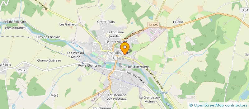 localisation de l'entreprise MADAME VANESSA MARTIN  PREUILLY SUR CLAISE