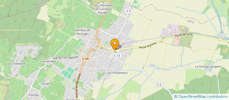 localisation de l'entreprise MADAME VANESSA MONTAGNON  GIVRY