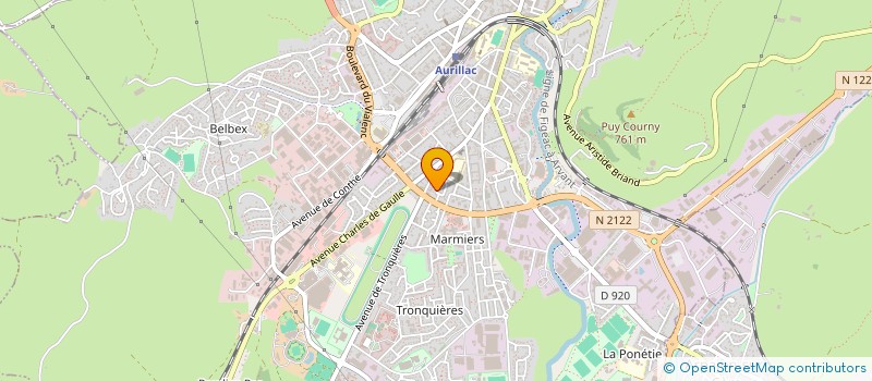 localisation de l'entreprise MADAME VANESSA MURATET à AURILLAC