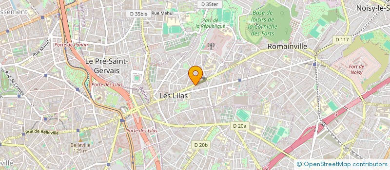 localisation de l'entreprise MADAME VANESSA PERRIN  LES LILAS