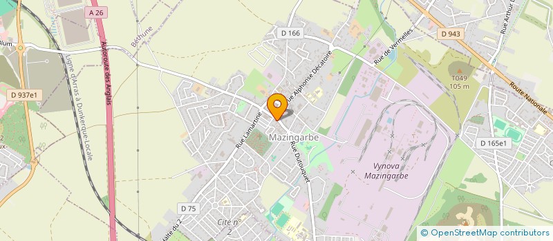 localisation de l'entreprise MADAME VANESSA PETIT  MAZINGARBE