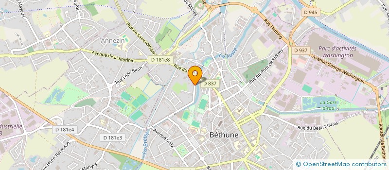 localisation de l'entreprise MADAME VANESSA POULAIN à BETHUNE