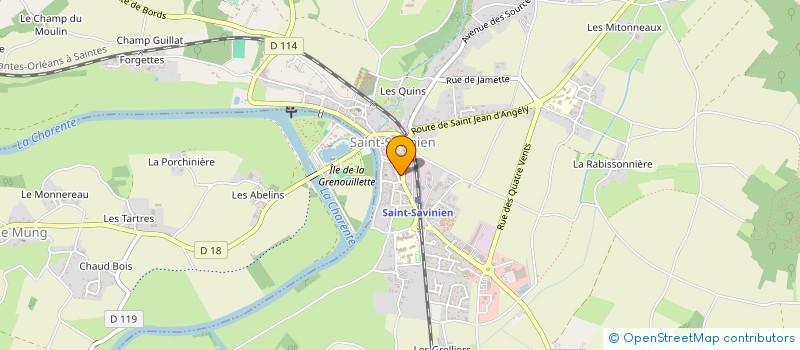 localisation de l'entreprise MADAME VANESSA PROU  SAINT-SAVINIEN