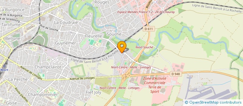 localisation de l'entreprise MADAME VANESSA QUERON à NIORT