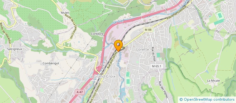 localisation de l'entreprise MADAME VANESSA RODRIGUEZ-CRUZ  LA GRAND-CROIX