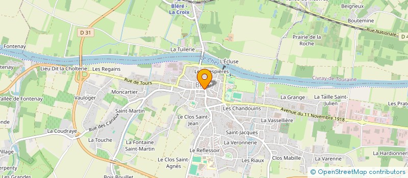 localisation de l'entreprise MADAME VANESSA SAUSSEREAU  BLERE