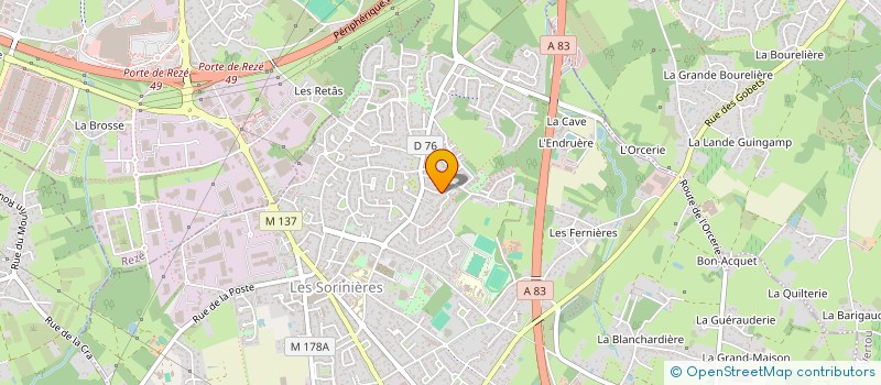 localisation de l'entreprise MADAME VANESSA SIMON  LES SORINIERES