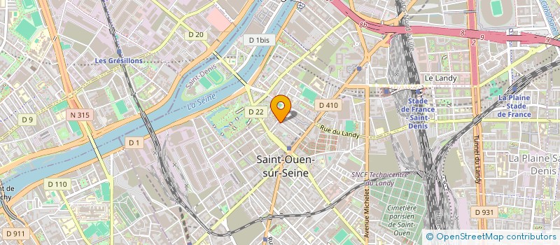 localisation de l'entreprise MADAME VANESSA TENAIN à SAINT-OUEN-SUR-SEINE