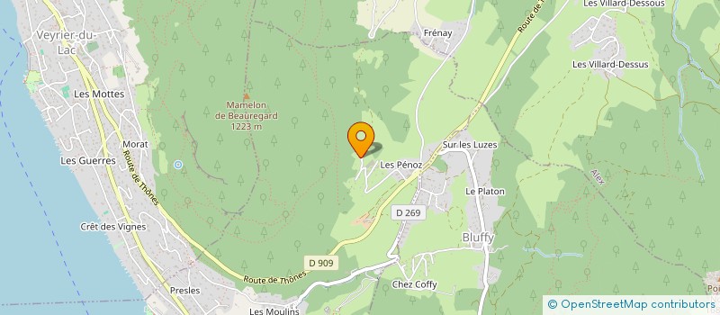 localisation de l'entreprise MADAME VANESSA TENANT GENSSE  MENTHON-SAINT-BERNARD