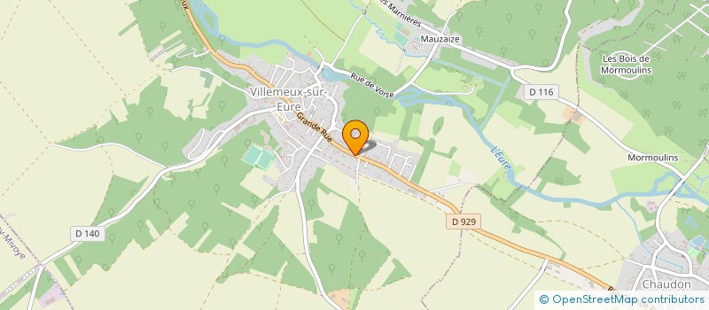 localisation de l'entreprise MADAME VANESSA THEVENARD à VILLEMEUX-SUR-EURE
