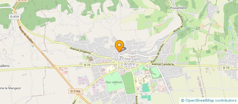 localisation de l'entreprise MADAME VANIA PEREIRA DE ARAUJO  LA COTE-SAINT-ANDRE