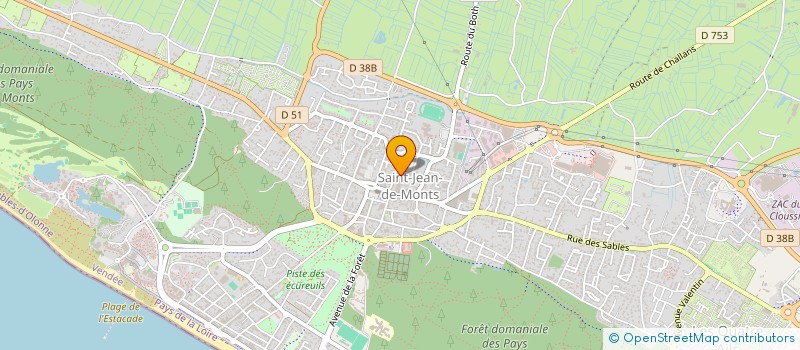 localisation de l'entreprise MADAME VANILLE RAMIREZ  SAINT-JEAN-DE-MONTS