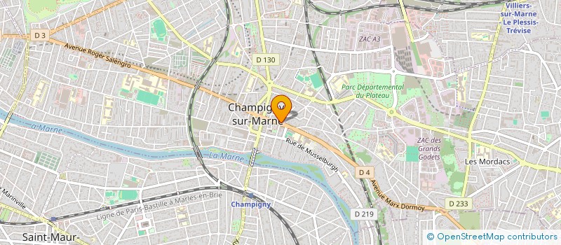 localisation de l'entreprise MADAME VERONICA ROZOVEL à CHAMPIGNY-SUR-MARNE