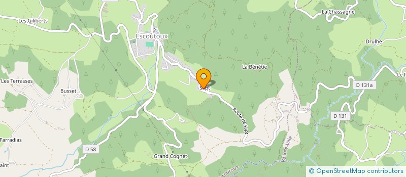 localisation de l'entreprise MADAME VERONIKA KRAVCHENKO  ESCOUTOUX