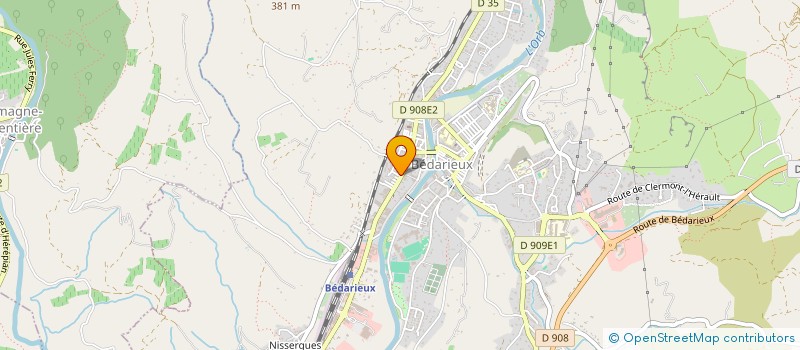 localisation de l'entreprise MADAME VERONIQUE AGUILAR  BEDARIEUX