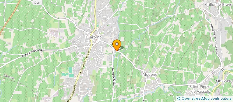 localisation de l'entreprise MADAME VERONIQUE ALBAN  CAROMB
