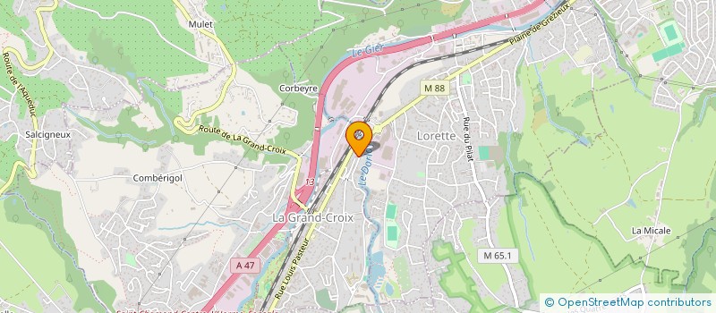 localisation de l'entreprise MADAME VERONIQUE ALBERT  LA GRAND-CROIX