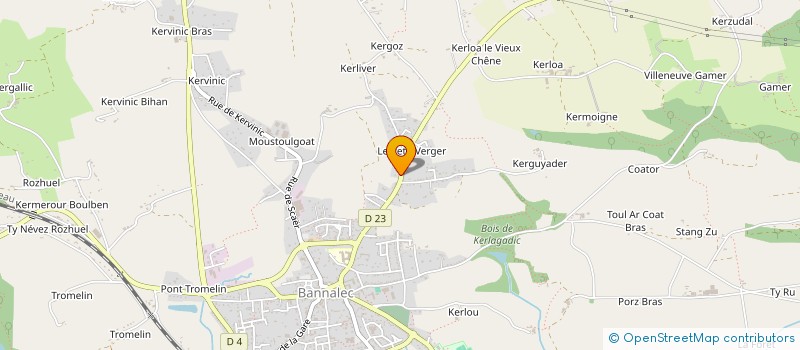 localisation de l'entreprise MADAME VERONIQUE ANDRE  BANNALEC