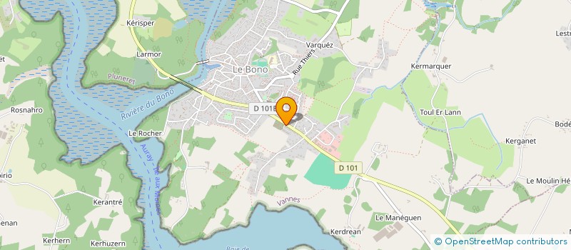 localisation de l'entreprise MADAME VERONIQUE ANDRIEUX à LE BONO
