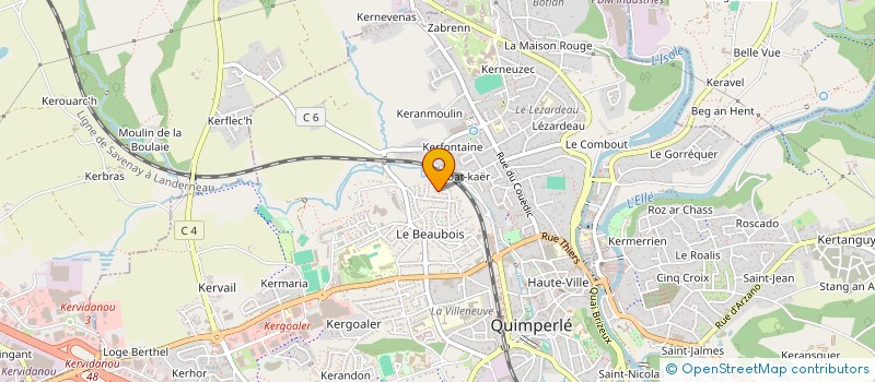 localisation de l'entreprise MADAME VERONIQUE ANGEL  QUIMPERLE