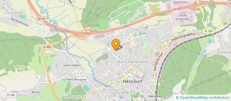 localisation de l'entreprise MADAME VERONIQUE ARDOUIN à HERICOURT