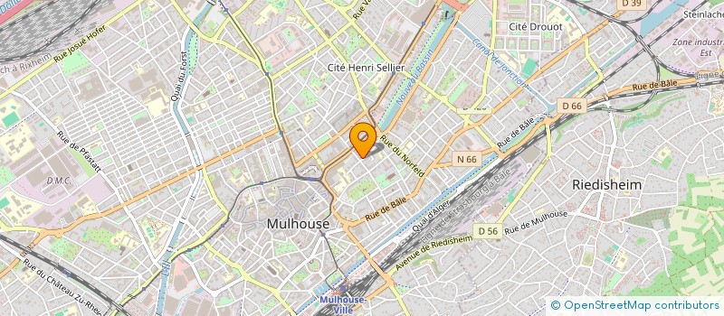localisation de l'entreprise MADAME VERONIQUE ARNOLD  MULHOUSE