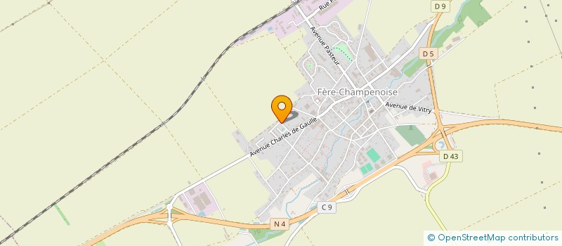 localisation de l'entreprise MADAME VERONIQUE AUBERT  FERE-CHAMPENOISE