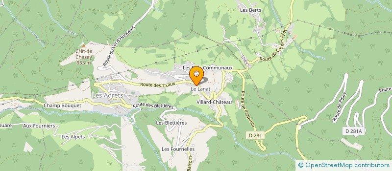 localisation de l'entreprise MADAME VERONIQUE AUDIN  LES ADRETS