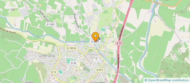 localisation de l'entreprise MADAME VERONIQUE AUZOLAT  PEZENAS