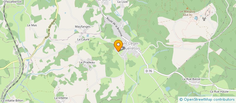 localisation de l'entreprise MADAME VERONIQUE AVEDIAN à SAINT-LEGER-LE-GUERETOIS