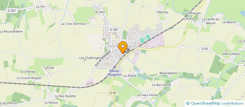 localisation de l'entreprise MADAME VERONIQUE AVRIL  PLEINE-FOUGERES