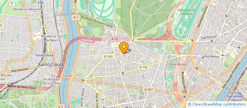 localisation de l'entreprise MADAME VERONIQUE BACOURT  BOULOGNE-BILLANCOURT