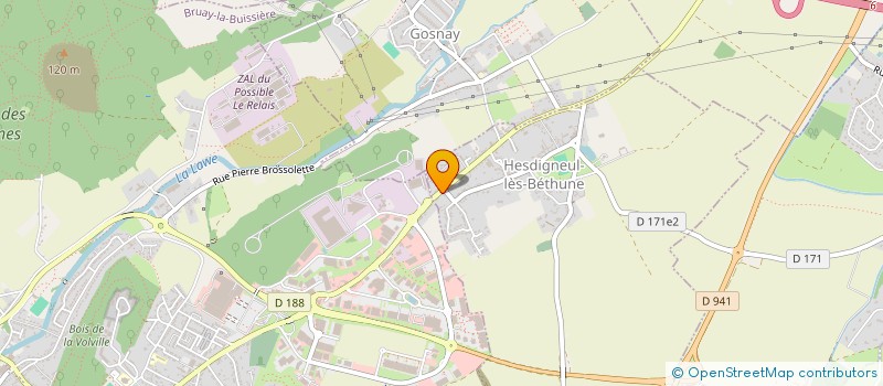 localisation de l'entreprise MADAME VERONIQUE BACQUEROT  HESDIGNEUL-LES-BETHUNE