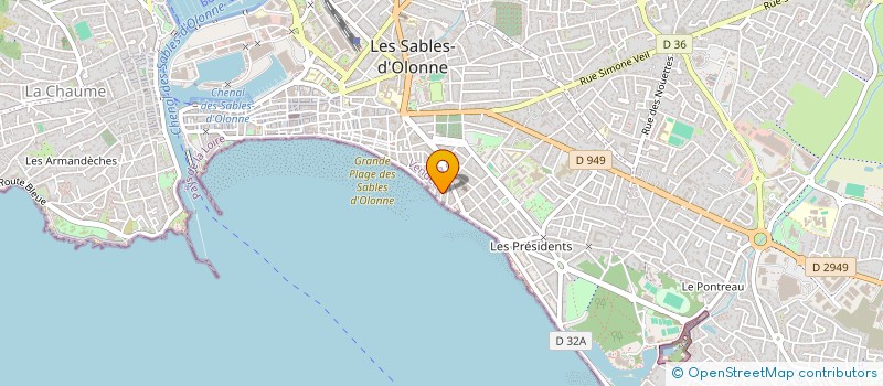 localisation de l'entreprise MADAME VERONIQUE BAILLY à LES SABLES D'OLONNE