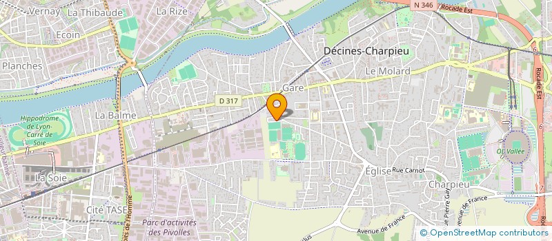 localisation de l'entreprise MADAME VERONIQUE BASSET  DECINES-CHARPIEU