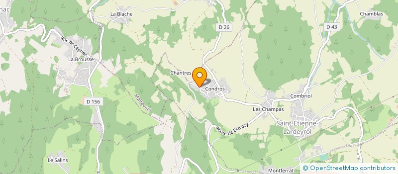 localisation de l'entreprise MADAME VERONIQUE BAUD à SAINT-ETIENNE-LARDEYROL