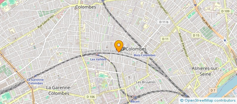 localisation de l'entreprise MADAME VERONIQUE BAUDENON à BOIS-COLOMBES