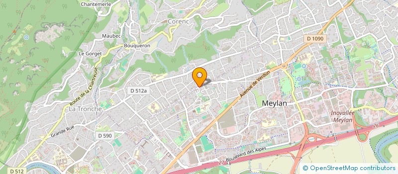 localisation de l'entreprise MADAME VERONIQUE BEL  MEYLAN