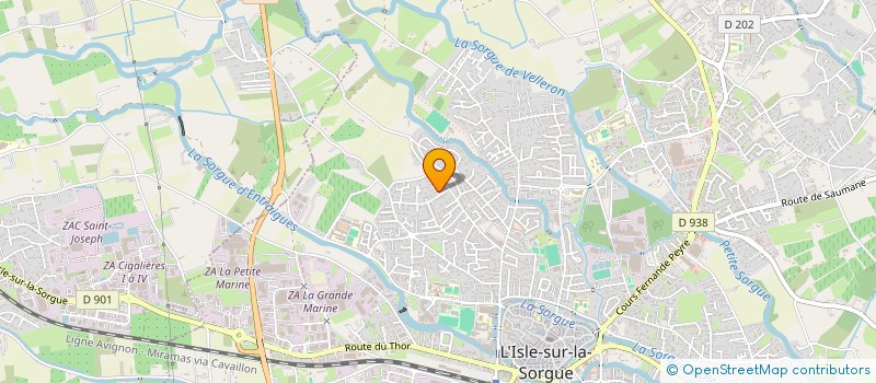 localisation de l'entreprise MADAME VERONIQUE BELLET  L'ISLE-SUR-LA-SORGUE