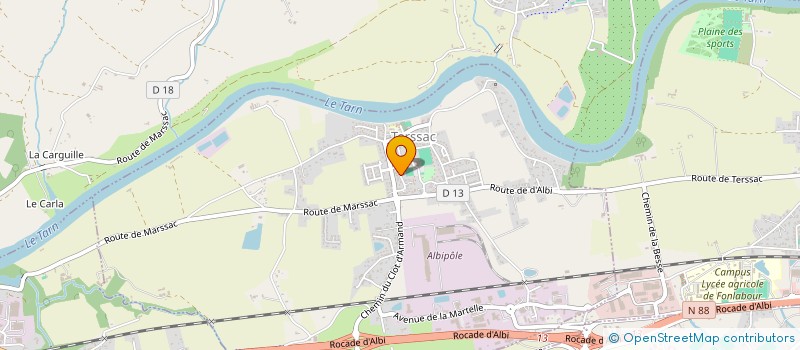 localisation de l'entreprise MADAME VERONIQUE BERARD  TERSSAC