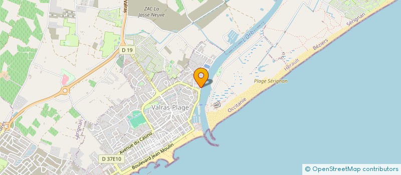 localisation de l'entreprise MADAME VERONIQUE BERTRAND  VALRAS-PLAGE