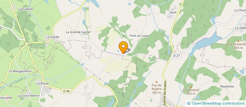 localisation de l'entreprise MADAME VERONIQUE BIMBEAUD à SAINT-PARDOUX-LE-LAC
