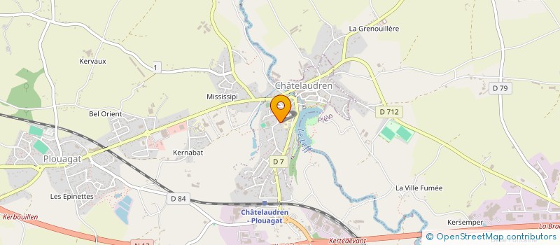 localisation de l'entreprise MADAME VERONIQUE BONIZEC  CHATELAUDREN-PLOUAGAT