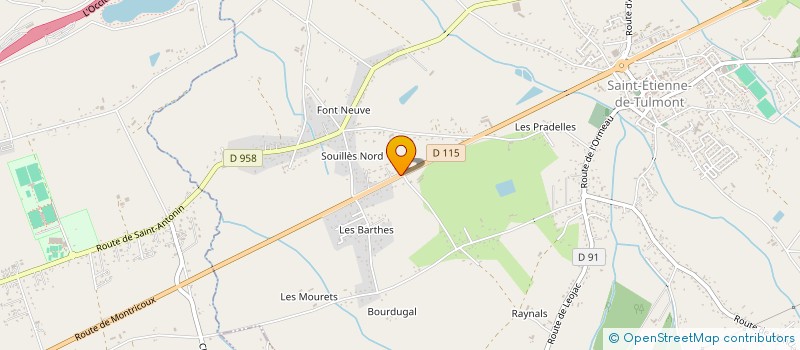 localisation de l'entreprise MADAME VERONIQUE BORES  SAINT-ETIENNE-DE-TULMONT