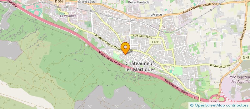 localisation de l'entreprise MADAME VERONIQUE BOUCHUT  CHATEAUNEUF-LES-MARTIGUES