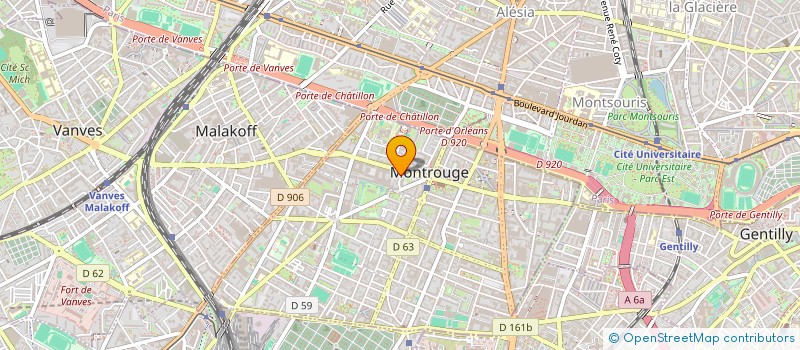 localisation de l'entreprise MADAME VERONIQUE BOULAIRE  MONTROUGE