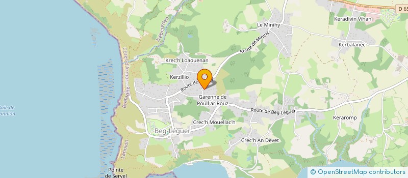 localisation de l'entreprise MADAME VERONIQUE BOULANGER à LANNION