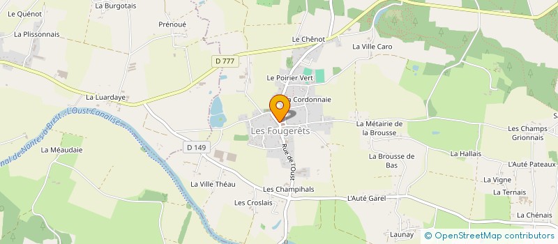 localisation de l'entreprise MADAME VERONIQUE BOUTTEVIN  LES FOUGERETS