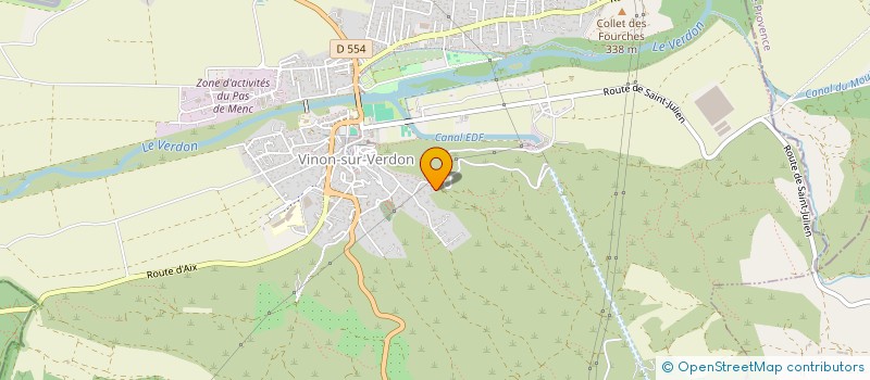 localisation de l'entreprise MADAME VERONIQUE BOUVIER  VINON-SUR-VERDON