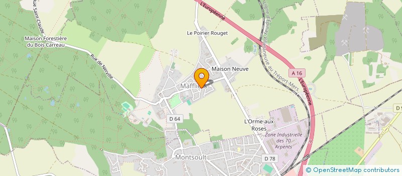 localisation de l'entreprise MADAME VERONIQUE BOUVIER  MAFFLIERS